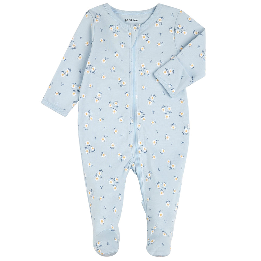 Pyjama Fleurs Canards 0-12mois-Petit Lem-LEM-24YRL20P03-CLÉMENT