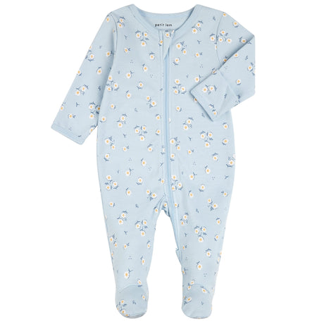 Pyjama Fleurs Canards 0-12mois-Petit Lem-Bleu-Nouveau-né-LEM-24YRL20P03-CLÉMENT