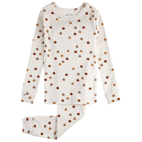 Pyjama Côtelé Citrouille 8-14ans-Petit Lem-Beige-8-LEM-25FRS35Q03Y-CLÉMENT