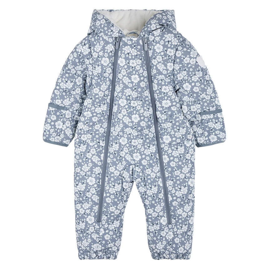 Habit de Neige Une Pièce Fleurs 3-9mois-Petit Lem-Bleu-3 m-LEM-26FRJ92J11BF-CLÉMENT