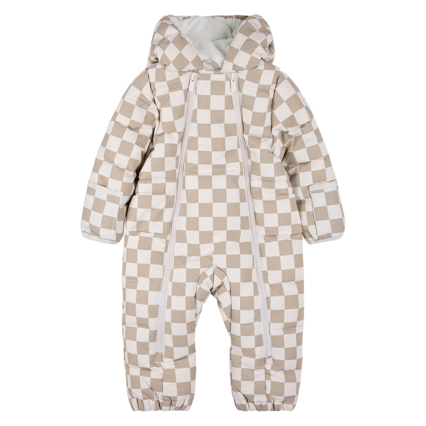 Habit de Neige Une Pièce Damier 3-9mois-Petit Lem-Beige-3 m-LEM-26FRJ92J17BF-CLÉMENT