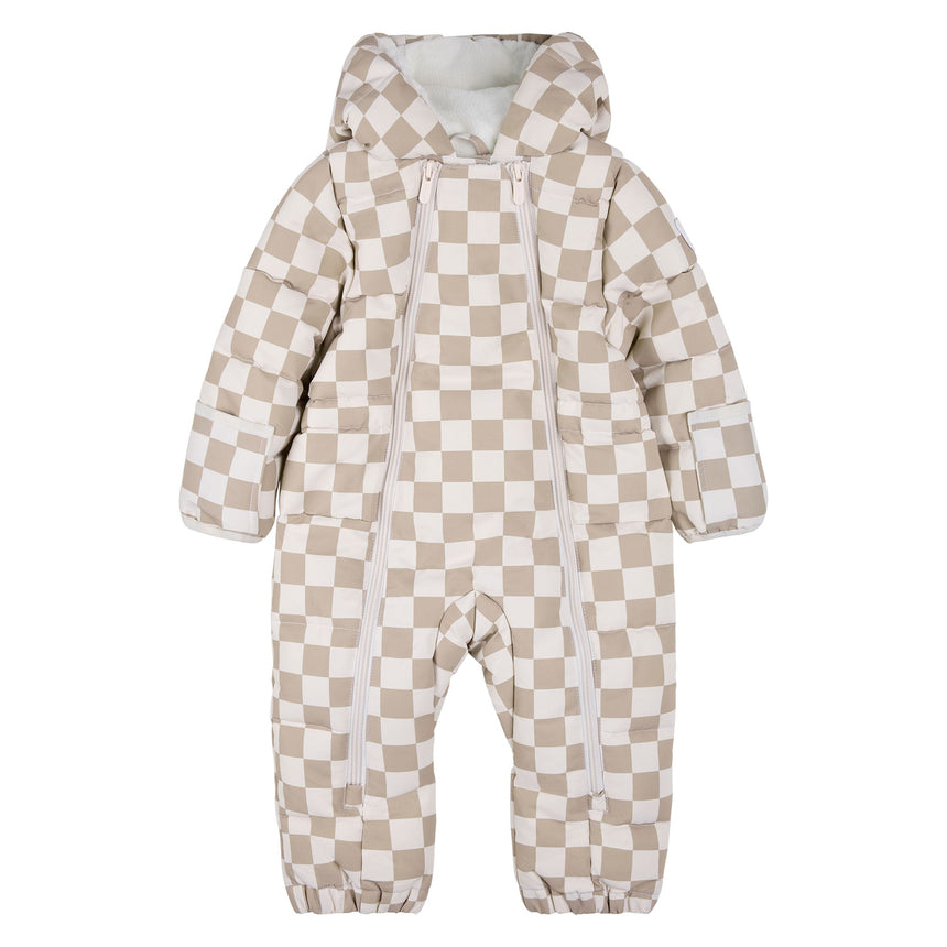 Habit de Neige Une Pièce Damier 12-24mois-Petit Lem-Beige-12 m-LEM-26FRJ92J17BN-CLÉMENT