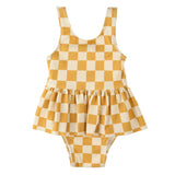 Maillot Damiers 2-6ans-Petit Lem-Jaune-2-LEM-26SRM03M18K-CLÉMENT