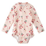 Maillot UV Manches Longues Fraises 2-6ans-Petit Lem-Rose-2-LEM-26SRM03M28K-CLÉMENT