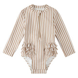 Maillot UV Manches Longues Rayé 0-24mois-Petit Lem-Beige-0-3 m-LEM-26SRM03M29B-CLÉMENT