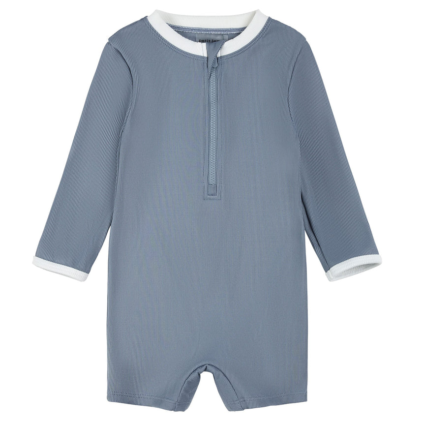 Maillot UV Manches Longues Bleu 0-24mois-Petit Lem-Bleu-0-3 m-LEM-26SRM04M06B-CLÉMENT