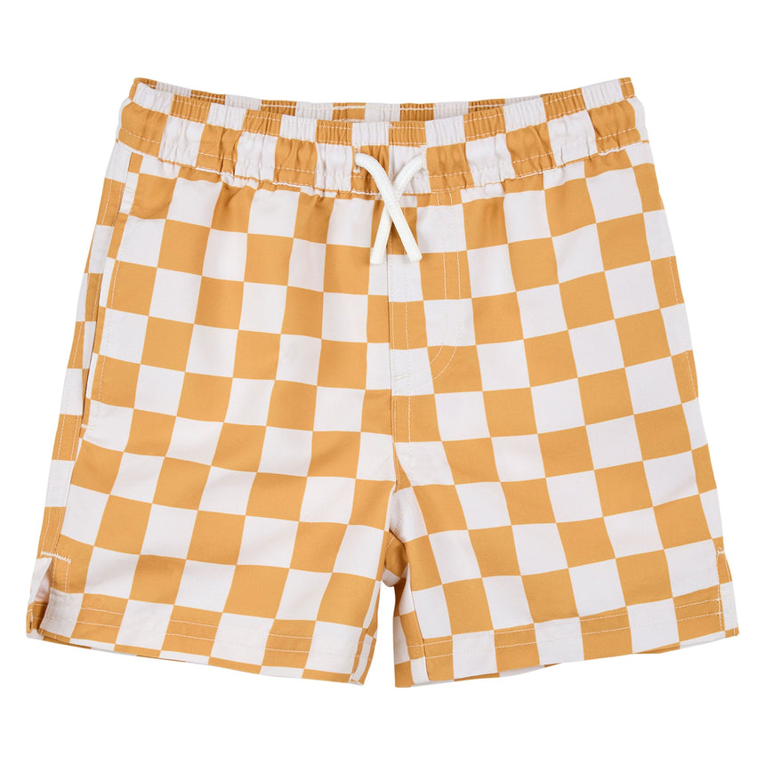 Maillot Short Damier 2-7ans-Petit Lem-Jaune-2-LEM-26SRM04M24K-CLÉMENT