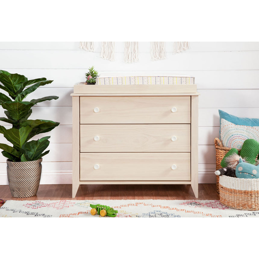 Meuble à Langer 3 Tiroirs Sprout - Naturel Lavé / Blanc-Babyletto-LET-M10323NXW-CLÉMENT