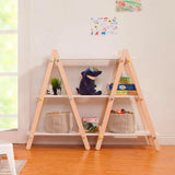 Bibliothèque Dotti - Blanc / Naturel lavé-Babyletto-LET-M10511WNX-CLÉMENT