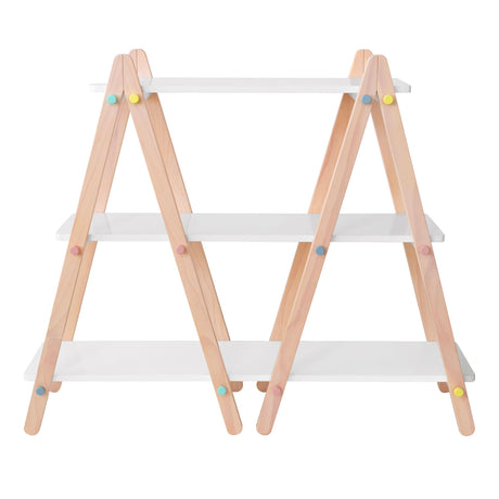 Bibliothèque Dotti - Blanc / Naturel lavé-Babyletto-LET-M10511WNX-CLÉMENT