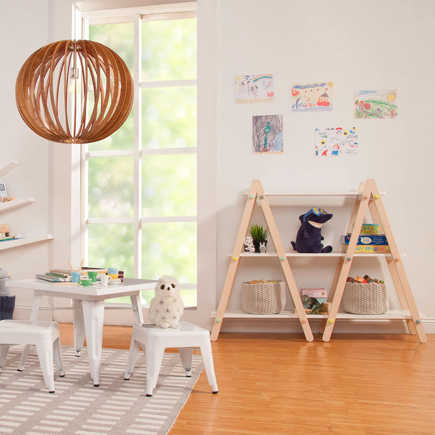 Bibliothèque Dotti - Blanc / Naturel lavé-Babyletto-LET-M10511WNX-CLÉMENT