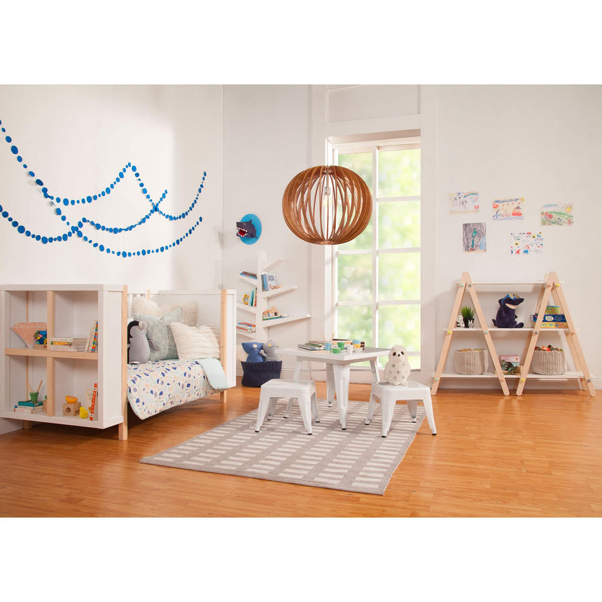 Bibliothèque Dotti - Blanc / Naturel lavé-Babyletto-LET-M10511WNX-CLÉMENT