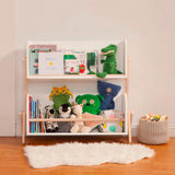 Bibliothèque Étagère Tally - Blanc / Naturel Lavé-Babyletto-LET-M10611WNX-CLÉMENT
