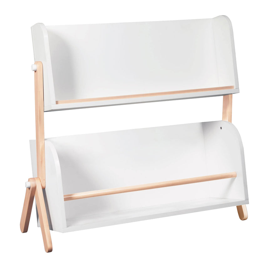 Bibliothèque Étagère Tally - Blanc / Naturel Lavé-Babyletto-LET-M10611WNX-CLÉMENT