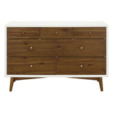 Commode 7 Tiroirs Palma - Blanc Chaud / Noyer-Babyletto-LET-M15916RWNL-CLÉMENT