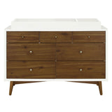 Commode 7 Tiroirs Palma - Blanc Chaud / Noyer-Babyletto-LET-M15916RWNL-CLÉMENT