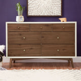 Commode 7 Tiroirs Palma - Blanc Chaud / Noyer-Babyletto-LET-M15916RWNL-CLÉMENT