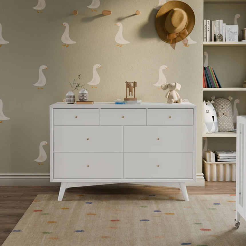 Commode Double Palma à 7 tiroirs - Blanc-Babyletto-LET-M15916W-CLÉMENT
