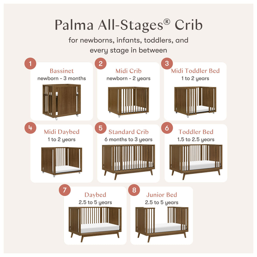 Couchette Convertible Palma 8-en-1 - Noyer Naturel-Babyletto-LET-M15980NL-CLÉMENT