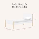 Lit Simple TipToe - Blanc et Naturel Lavé-Babyletto-LET-M18469WNX-CLÉMENT