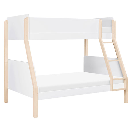 Lit Superposé TipToe Simple sur Double – Blanc et Naturel Lavé-Babyletto-LET-M18495WNX-CLÉMENT