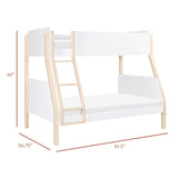 Lit Superposé TipToe Simple sur Double – Blanc et Naturel Lavé-Babyletto-LET-M18495WNX-CLÉMENT