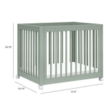 Couchette Convertible 8 en 1 Yuzu - Sauge-Babyletto-LET-M23401LS-CLÉMENT