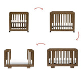 Couchette Convertible 8 en 1 Yuzu - Noyer Naturel-Babyletto-LET-M23401NL-CLÉMENT