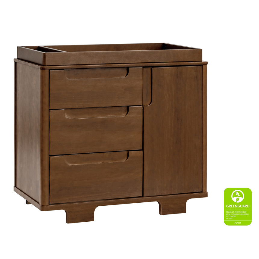 Meuble à Langer 3-Tiroirs Yuzu - Naturel Noyer-Babyletto-LET-M23423NL-CLÉMENT