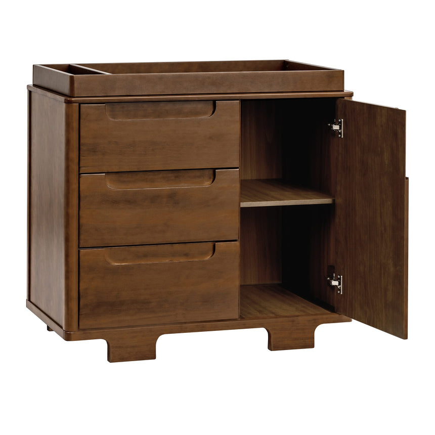 Meuble à Langer 3-Tiroirs Yuzu - Naturel Noyer-Babyletto-LET-M23423NL-CLÉMENT