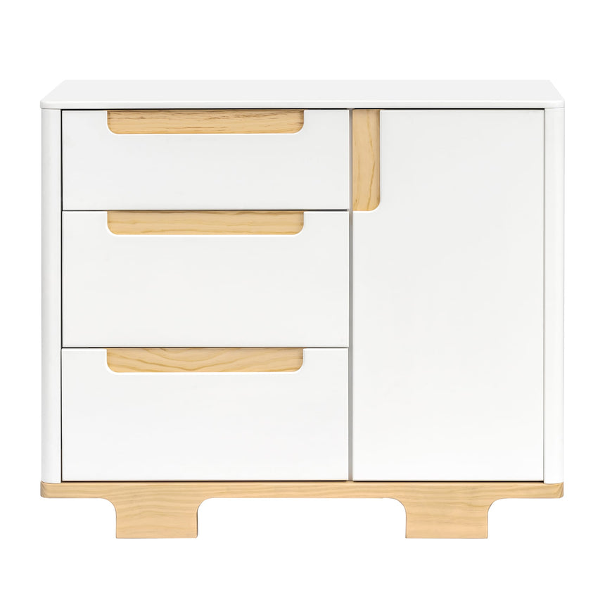 Meuble à Langer 3-Tiroirs Yuzu - Blanc / Naturel-Babyletto-LET-M23423WN-CLÉMENT