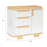Meuble à Langer 3-Tiroirs Yuzu - Blanc / Naturel-Babyletto-LET-M23423WN-CLÉMENT