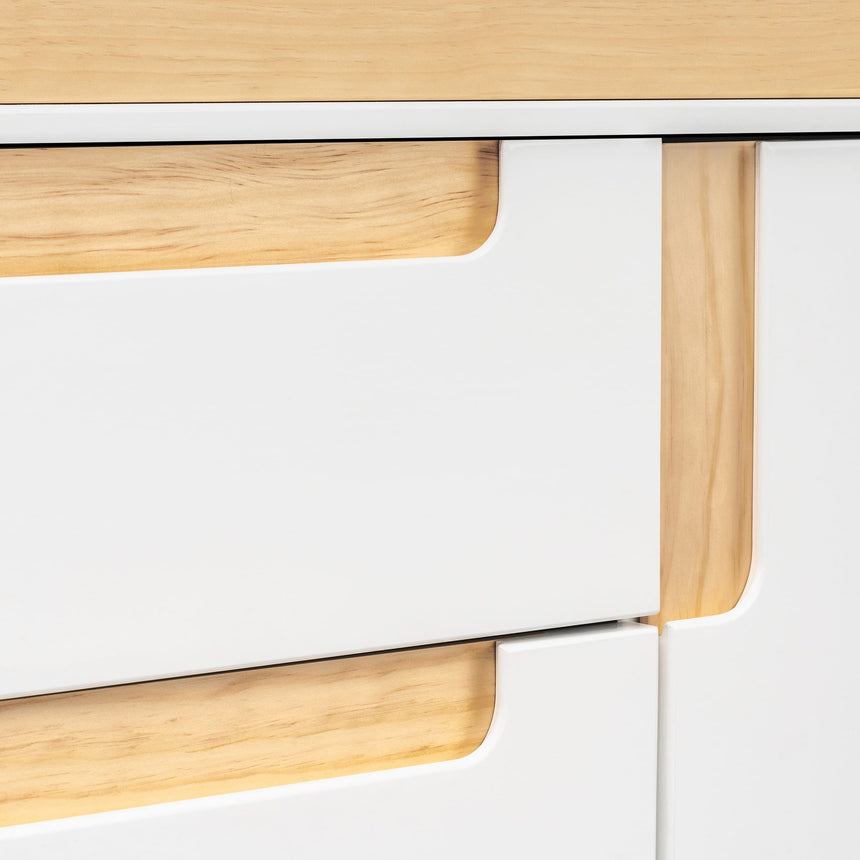Meuble à Langer 3-Tiroirs Yuzu - Blanc / Naturel-Babyletto-LET-M23423WN-CLÉMENT