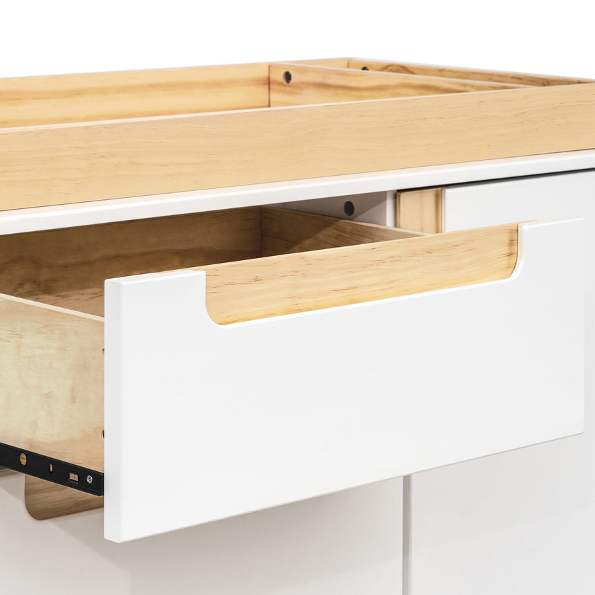 Meuble à Langer 3-Tiroirs Yuzu - Blanc / Naturel-Babyletto-LET-M23423WN-CLÉMENT