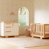 Meuble à Langer 3-Tiroirs Yuzu - Blanc / Naturel-Babyletto-LET-M23423WN-CLÉMENT