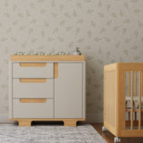 Meuble à Langer 3-Tiroirs Yuzu - Blanc / Naturel-Babyletto-LET-M23423WN-CLÉMENT