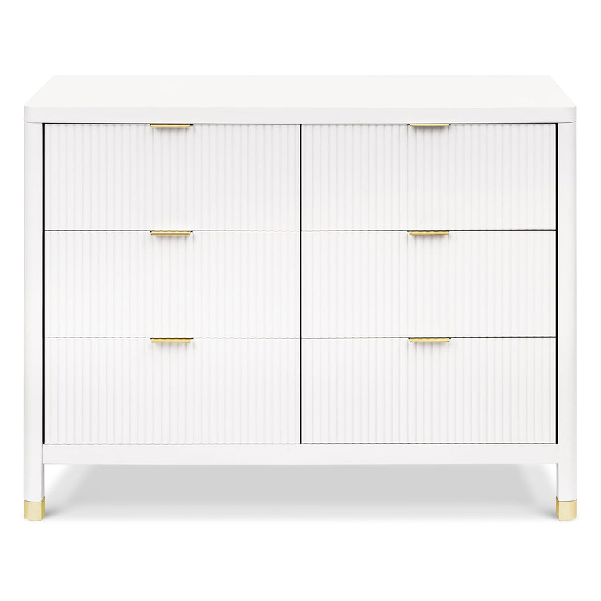 Commode 6 tiroirs Brimsley Tambour - Blanc Chaud-Namesake-LET-M26716RW-CLÉMENT