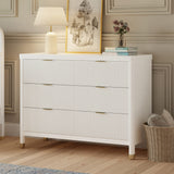 Commode 6 tiroirs Brimsley Tambour - Blanc Chaud-Namesake-LET-M26716RW-CLÉMENT