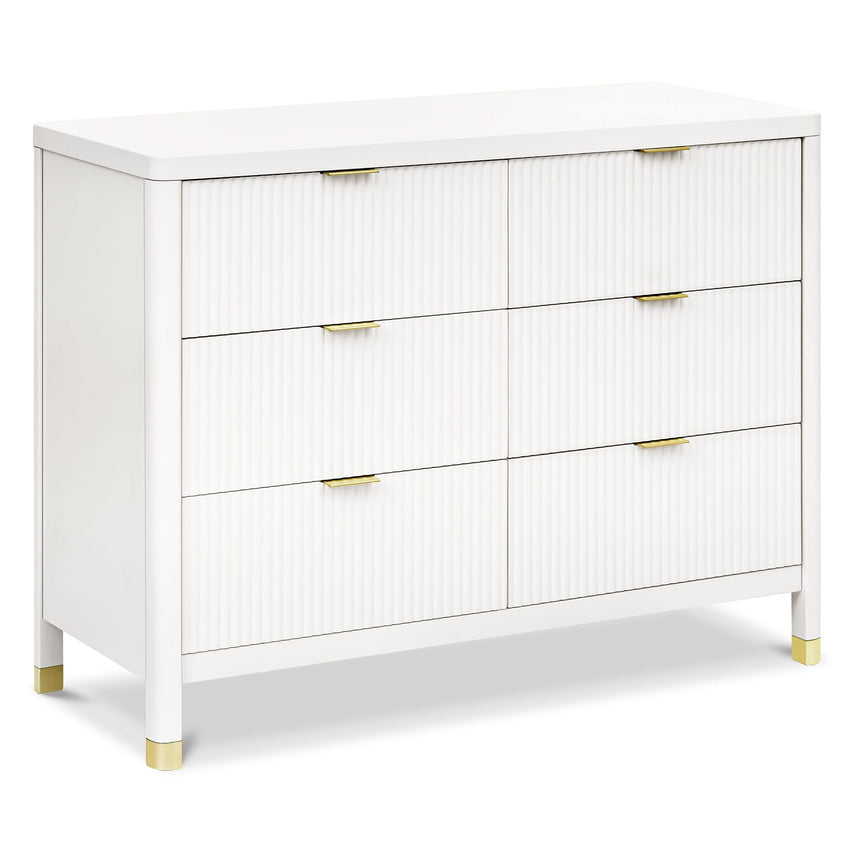 Commode 6 tiroirs Brimsley Tambour - Blanc Chaud-Namesake-LET-M26716RW-CLÉMENT