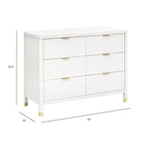 Commode 6 tiroirs Brimsley Tambour - Blanc Chaud-Namesake-LET-M26716RW-CLÉMENT