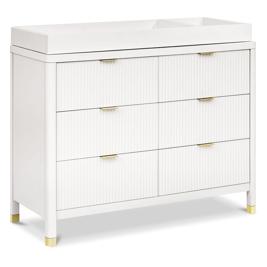 Commode 6 tiroirs Brimsley Tambour - Blanc Chaud-Namesake-LET-M26716RW-CLÉMENT