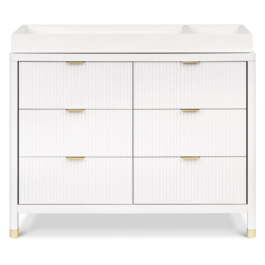 Commode 6 tiroirs Brimsley Tambour - Blanc Chaud-Namesake-LET-M26716RW-CLÉMENT