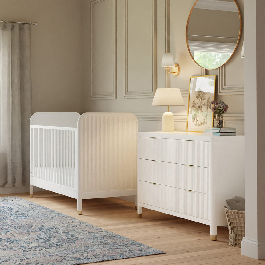 Commode 6 tiroirs Brimsley Tambour - Blanc Chaud-Namesake-LET-M26716RW-CLÉMENT