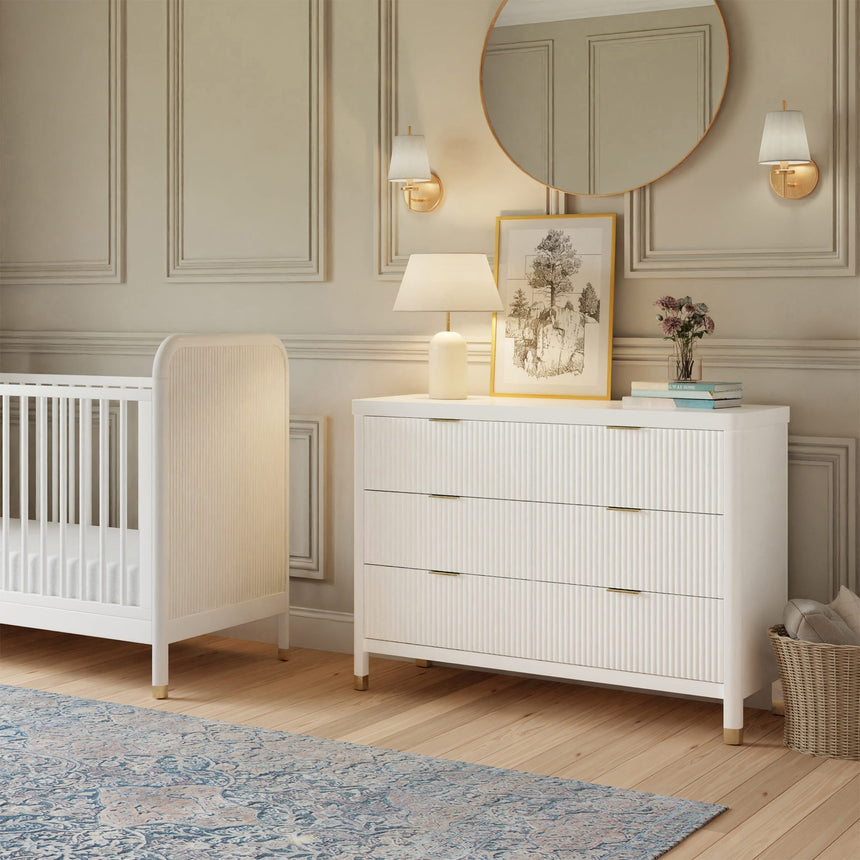 Commode 6 tiroirs Brimsley Tambour - Blanc Chaud-Namesake-LET-M26716RW-CLÉMENT