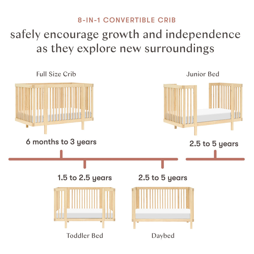 Couchette Convertible 8-en-1 Pogo avec kits de conversion - Miel-Babyletto-LET-M29880HY-CLÉMENT