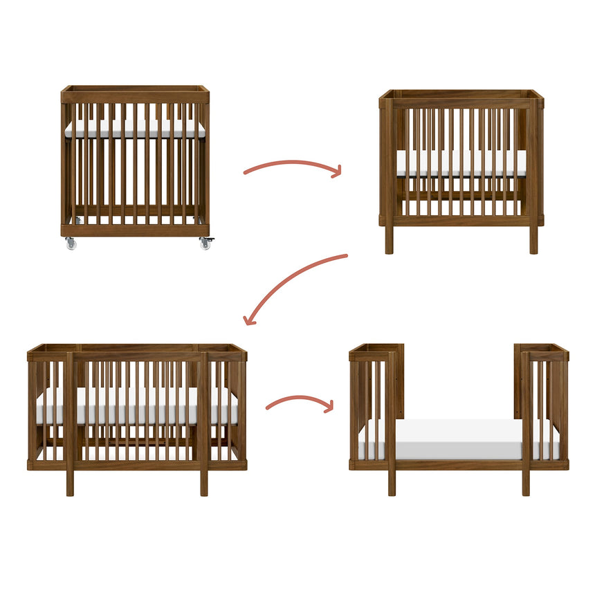 Couchette Convertible 8-en-1 Pogo avec kits de conversion - Noyer naturel-Babyletto-LET-M29880NL-CLÉMENT