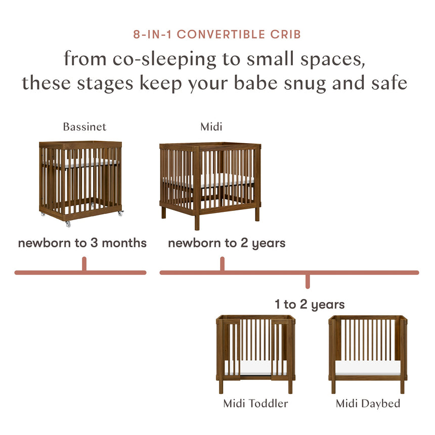 Couchette Convertible 8-en-1 Pogo avec kits de conversion - Noyer naturel-Babyletto-LET-M29880NL-CLÉMENT