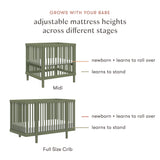 Couchette Convertible 8-en-1 Pogo avec kits de conversion - Olive-Babyletto-LET-M29880OL-CLÉMENT