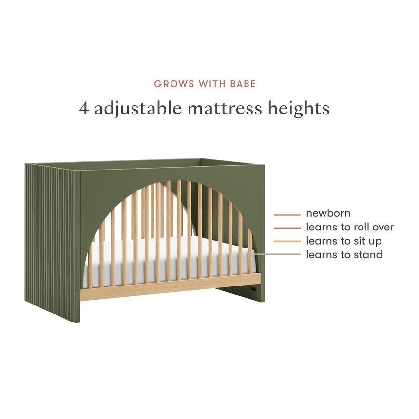 Couchette Convertible 3-en-1 Moab - Olive/Cendre-Babyletto-LET-M30201OLSH-CLÉMENT