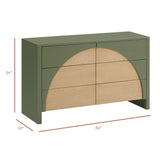 Bureau 6 Tiroirs Moab - Olive/Cendre (Assemblée)-Babyletto-LET-M30216OLSH-CLÉMENT